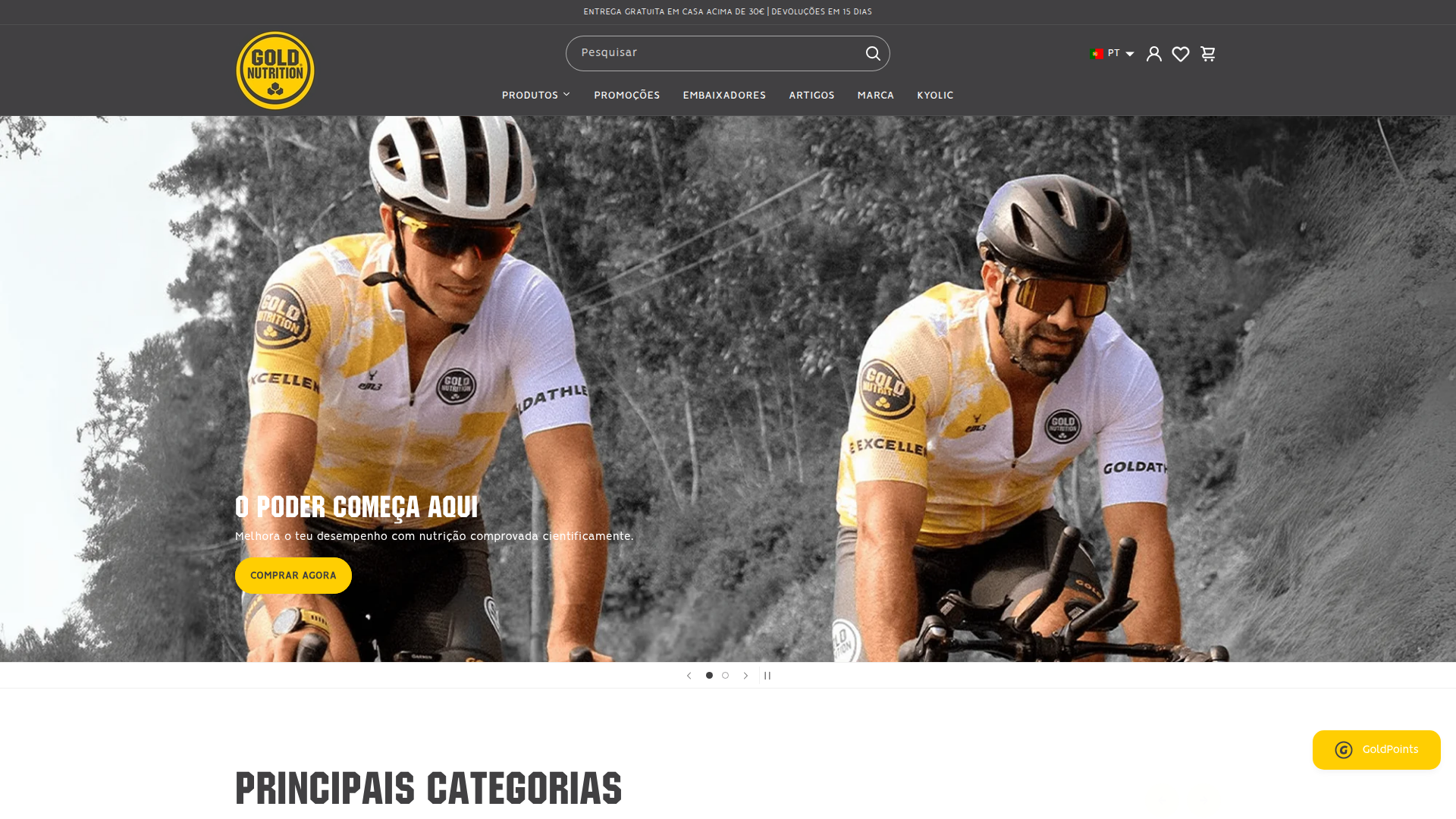 GoldNutrition — Turning a European nutrition brand's catalogue into a loyalty-driven commerce engine.